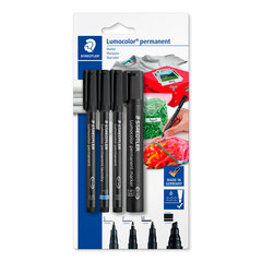 Püsimarkerid STAEDTLER Lumocolor, 4 tk (1 tk.) hind ja info | Kirjatarbed | kaup24.ee