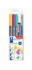 Креативный набор STAEDTLER 3001 STB5-3, 3 цветных маркера, ручка и кисть (1 шт.) цена и информация | Канцелярские товары | kaup24.ee