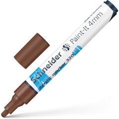 Akrüülmarker SCHNEIDER Paint-it 320, 4 mm, pruun (1 tk.) hind ja info | Kirjatarbed | kaup24.ee