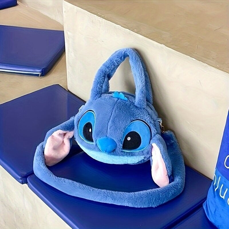 'Autoriseeritud Disney Stitch Plush Bag, armas ja kohev multikas tõmblukuga crossbody kott. Kawaii ja kaasaskantav käekott, ideaalne sünnipäeva- või jõulukingiks.' hind ja info | Koolikotid, sussikotid | kaup24.ee