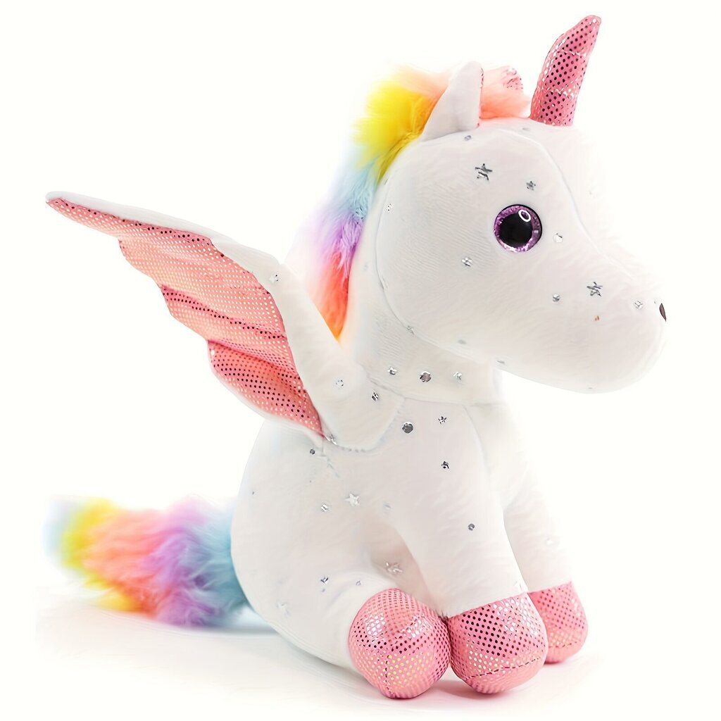 '14 cm / 5,5 tolli Kawaii Angel Unicorn plüüsis mänguasi – pehme multifilmi topitud loomanukk lastele, suurepärane sünnipäevakingitus ja kodukaunistus!' hind ja info | Pehmed mänguasjad | kaup24.ee