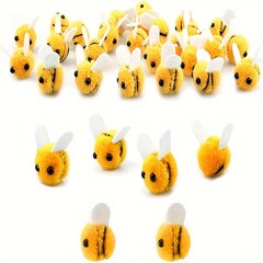 '10 tk Vilt Mesilasvillane Vilt käsitööks Mini Bee Plush Decor Mesilase sugu paljastavad kaunistused rõivaste jaoks Müts Kingitus DIY käsitöö' hind ja info | Pehmed mänguasjad | kaup24.ee