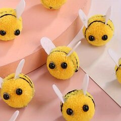 '10 tk Vilt Mesilasvillane Vilt käsitööks Mini Bee Plush Decor Mesilase sugu paljastavad kaunistused rõivaste jaoks Müts Kingitus DIY käsitöö' hind ja info | Pehmed mänguasjad | kaup24.ee