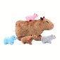 'Snuggly Cute Capybara Family Plush mänguasjade komplekt – pehme polüestri segu, ideaalne lastele ja loomasõpradele, ideaalne mängukaaslane ja kingitus, vanuses 0-3 aastat.' hind ja info | Pehmed mänguasjad | kaup24.ee