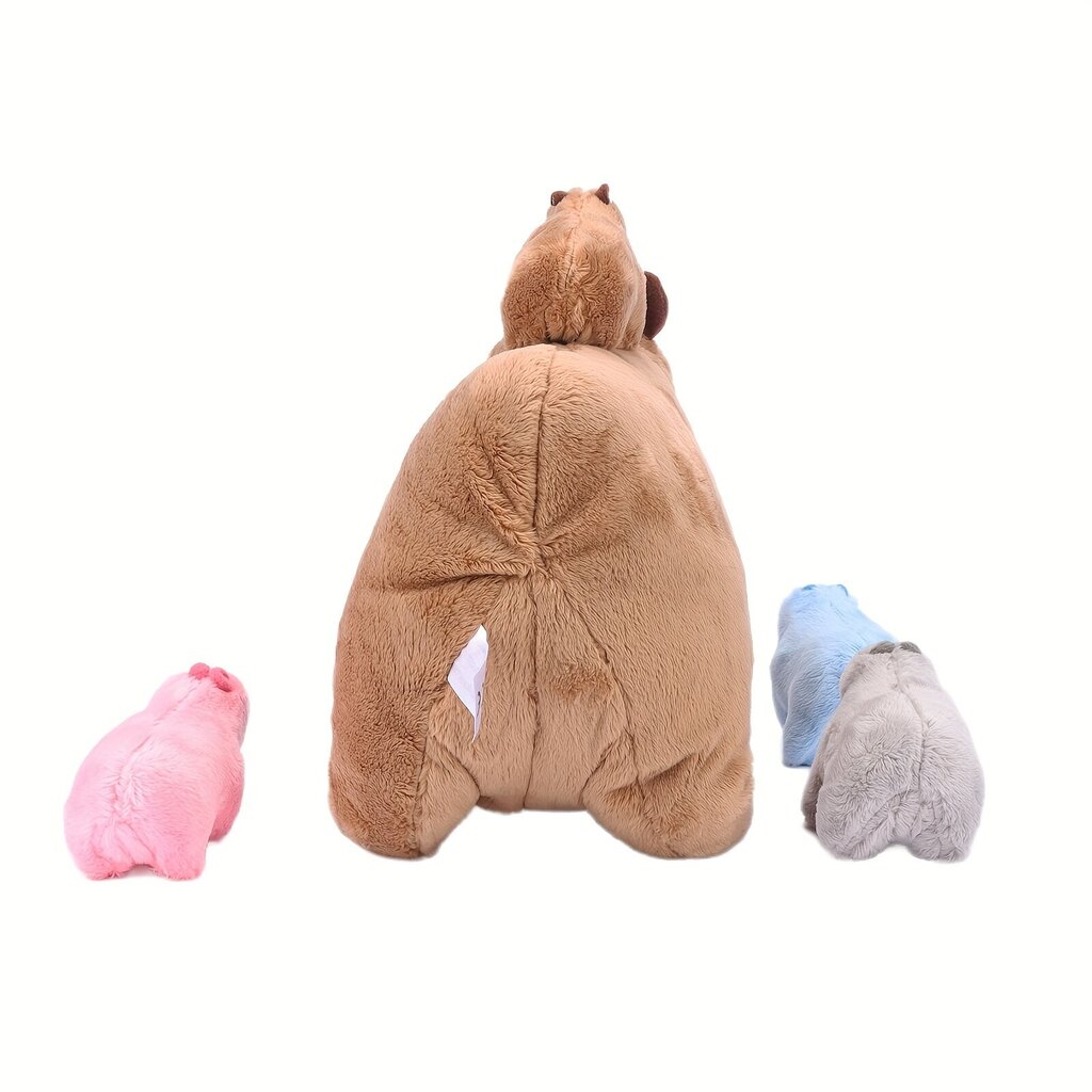 'Snuggly Cute Capybara Family Plush mänguasjade komplekt – pehme polüestri segu, ideaalne lastele ja loomasõpradele, ideaalne mängukaaslane ja kingitus, vanuses 0-3 aastat.' hind ja info | Pehmed mänguasjad | kaup24.ee