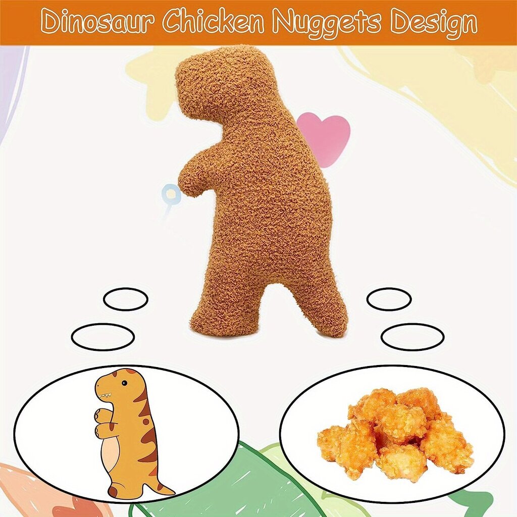 'Uus Mini-Dinosaur Chicken Nugget Plush Toy sünnipäeva jõulukingitus' цена и информация | Pehmed mänguasjad | kaup24.ee