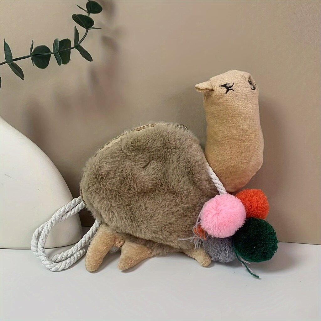 '1tk Creative Cute Plush Alpaca Crossbody õlakott Stiilne Kawaii Alpaca Animal Mündikott Võtmekott naistele Meestele Sünnipäev Ystävänpäivä Lihavõttepühade Kingitus Eid Mubarak' hind ja info | Pehmed mänguasjad | kaup24.ee