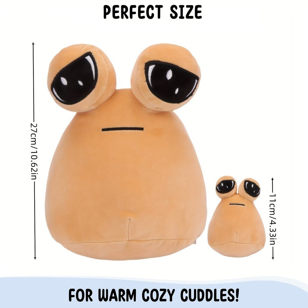 '27 cm / 10,62 tolli My Pet Alien Plush mänguasjad Pou Plush 2 beebiplüüsi kõhuga Armsad tulnuka plüüsnukud, topitud loomad lastele – loomapadja kingitused tüdrukutele ja poistele' цена и информация | Pehmed mänguasjad | kaup24.ee