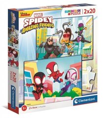 Clementoni pusle 2x20 SuperKolor Spidey&HisAmaz...24794 цена и информация | Пазлы | kaup24.ee