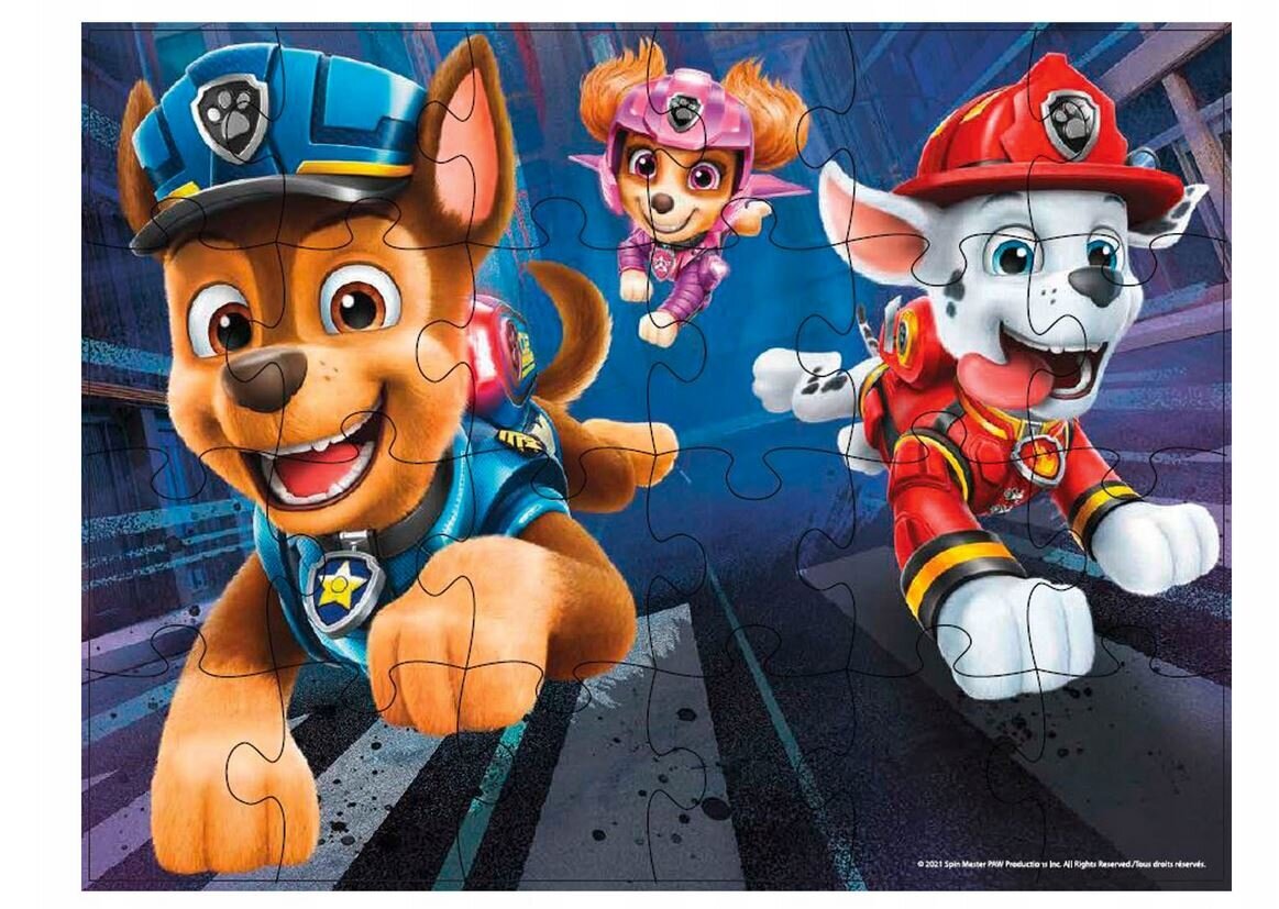 SPIN Paw Patrol puidust pusle 3x24 6028789 hind ja info | Pusled | kaup24.ee