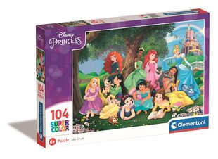 Clementoni mõistatus 104 Supercolor Disney Princess 25743 hind ja info | Pusled | kaup24.ee