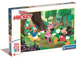 Clementoni pusle 104 maxi SuperKolor Mickey&Frien..23772 цена и информация | Пазлы | kaup24.ee