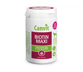 Canvit Biotin Maxi N76 добавки для ухода за шерстью и кожей собак, 230 г цена и информация | Пищевые добавки и анти-паразитные товары | kaup24.ee
