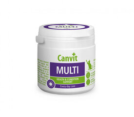 Canvit Multi N100 витаминные таблетки для кошек, 100 г. цена и информация | Витамины, пищевые добавки и товары от паразитов | kaup24.ee