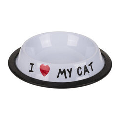 Out of the Blue Stainless-steel Feeding Dish &quot;I love my cat&quot; цена и информация | Особенные приборы для приготовления пищи | kaup24.ee