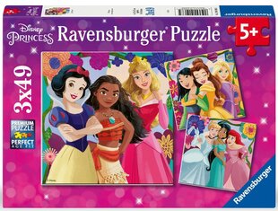 ravensburgeri pusle 3x49 tk disney printsessid hind ja info | Pusled | kaup24.ee