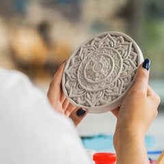 Kipsist värvipildi 3D mandala värvi- ja pintslikomplekt hind ja info | Kirjatarbed | kaup24.ee