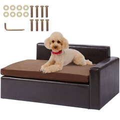 Домашний диван-кровать для маленьких животных Vevor, черный, 710x505x335 мм цена и информация | Лежаки, домики | kaup24.ee