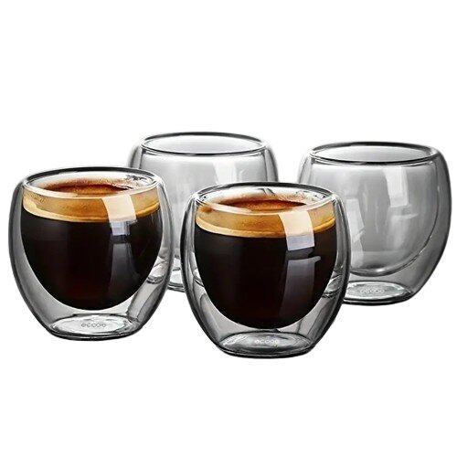 deal topeltklaasist espressotasside komplekt 6 tk. hind ja info | Klaasid, tassid ja kannud | kaup24.ee