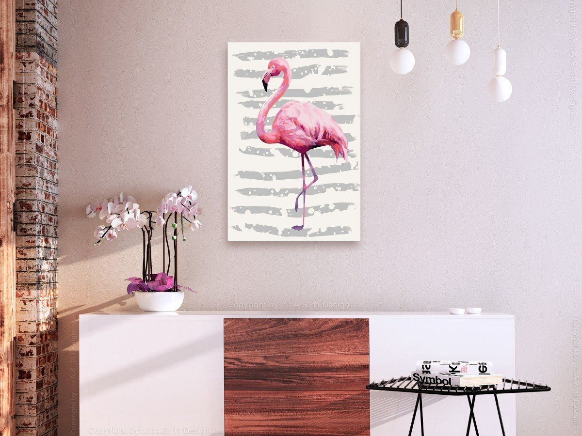 Maalimine numbrite järgi Ilus flamingo 40x60 cm hind ja info | Maalid numbri järgi | kaup24.ee