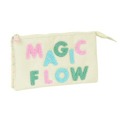 Kolme tõmblukuga pinal Glow Lab Magic flow Beež (22 x 12 x 3 cm) hind ja info | Pinalid | kaup24.ee