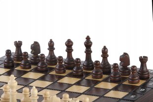 Male, kabe ja backgammoni komplekt Sunrise Chess &amp; Games 3 in 1, 28 x 28cm цена и информация | Настольные игры, головоломки | kaup24.ee