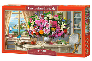 Pusle Castorland Puzzle Summer Flowers and Cup of Tea, 4000-osaline цена и информация | Пазлы | kaup24.ee