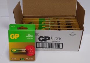 Patareid GP Ultra alkaline AA / LR6 1.5V, 72 tk цена и информация | Батарейки | kaup24.ee