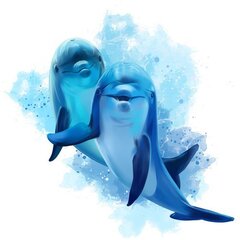 Наклейка для детского интерьера Дельфины цена и информация | Декоративные наклейки | kaup24.ee