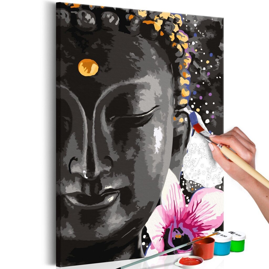 Tee ise - maal lõuendil - Buddha ja lill 40x60 cm hind ja info | Maalid numbri järgi | kaup24.ee