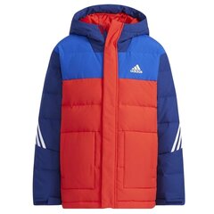 Куртка Adidas CB Down красно-синяя 140 см MJ H45040 140CM цена и информация | Куртки для мальчиков | kaup24.ee