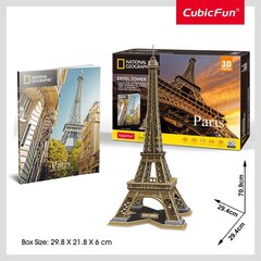 3D пазл Cubicfun NatGeo: Эйфелева башня, 80 д. цена и информация | Пазлы | kaup24.ee