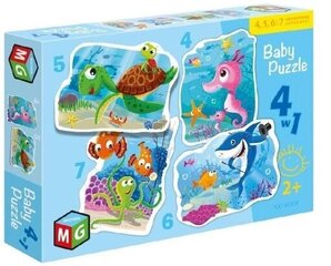 Набор пазлов Multigra Baby Подводный мир, 18 д. цена и информация | Пазлы | kaup24.ee