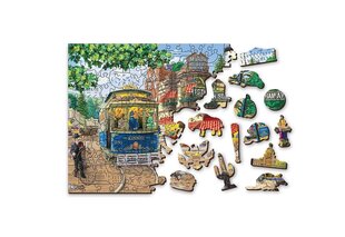 Puidust kujunditega pusle Wooden City Victorian, 1010 tk hind ja info | Pusled | kaup24.ee