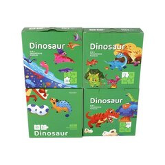 Pusle Lean Toys Dinosaurused 4in1, 73 tk цена и информация | Пазлы | kaup24.ee
