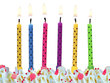 Sünnipäevaküünlad Dots Mix, 6,5 cm, 6 tk. hind ja info | Peokaunistused | kaup24.ee
