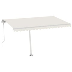 automaatne varikatus, LED ja tuuleandur, 400 x 350 cm, kreemjas цена и информация | Зонты, маркизы, стойки | kaup24.ee