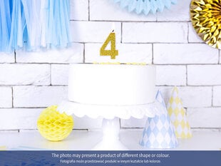 PartyDeco Свеча для торта, золотой, № 7 цена и информация | Праздничные декорации | kaup24.ee