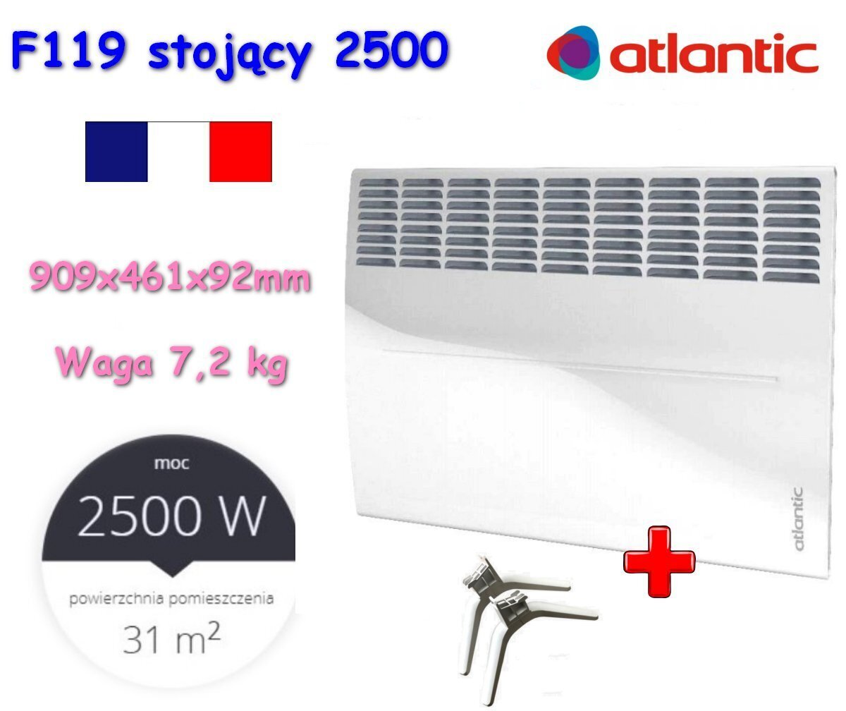 Elektriline konvektor Atlantic F119 Design 2500W PLUG hind ja info | Küttekehad | kaup24.ee