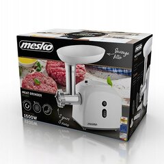 Электрическая мясорубка Mesko MS4805 1500 W, белая цена и информация | Мясорубки | kaup24.ee