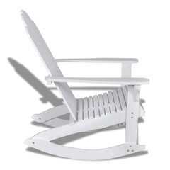 Белое деревянное кресло-качалка цена и информация | Кресла в гостиную | kaup24.ee