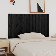 seinale kinnitatav voodipeats, must, 166x3x90 cm, männipuit цена и информация | Кровати | kaup24.ee
