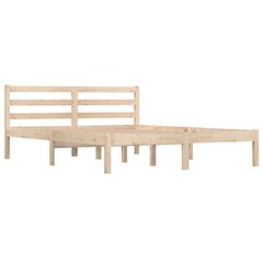 810410 Bed Frame Solid Wood Pine 140 x 190 cm hind ja info | Voodid | kaup24.ee