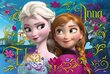 Puzzle Trefl Frozen Elsa ja Anna, 100 osa цена и информация | Pusled | kaup24.ee