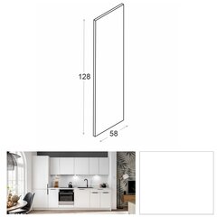 Novo külg sisseehitatud külmiku jaoks, matt valge цена и информация | Комплектующие для кухонной мебели | kaup24.ee