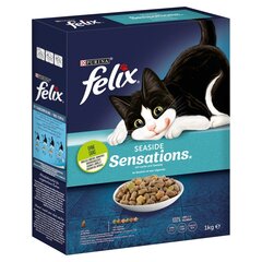 Purina Felix Seaside Sensations с лососем, 1 кг. цена и информация | Сухой корм для кошек | kaup24.ee