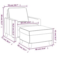 tugitool jalapingiga, tumehall, 60 cm, kangas цена и информация | Кресла в гостиную | kaup24.ee