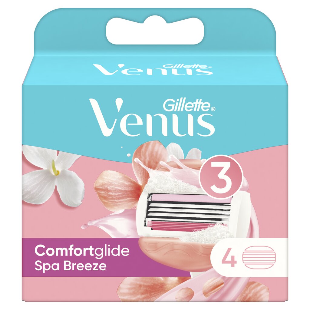 Raseerimispead naistele Gillette Venus ComfortGlide Spa Breeze, 4 tk. hind ja info | Raseerimisvahendid | kaup24.ee