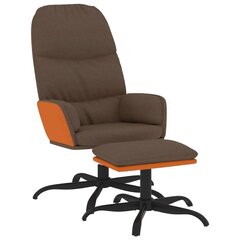 Кресло для отдыха с табуреткой, коричневое цена и информация | Кресла в гостиную | kaup24.ee