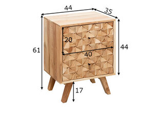 Прикроватная тумба Rewa, коричневый цена и информация | Прикроватные тумбочки | kaup24.ee
